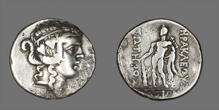 Tetradrachm (Coin) Depicting the God Dionysos, after 148 BC, Greek, Thasos, Thásos, Silver, Diam. 3