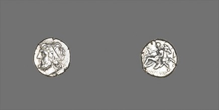 Hemidrachm (Coin) Depicting Poseidon, 3rd century BC, Greek, minted in Kroton/Bruttium, Italy,