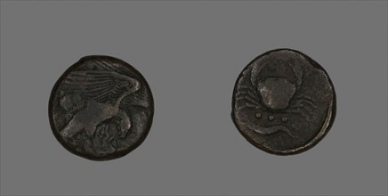 Coin Depicting an Eagle, about 472/406 BC, Greek, Agrigentum (now Agrigento), Sicily, Italy,
