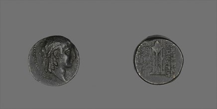 Coin Depicting the God Apollo, 146/139 BC, issued by of Demetrius II, Greek, Ancient Greece,