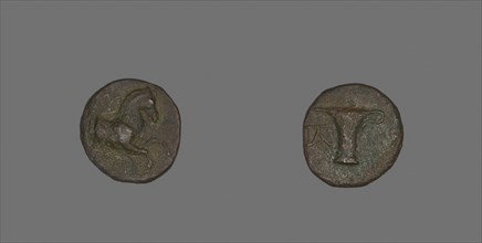 Coin Depicting a Horse, about 320/250 BC, Greek, Greece, Bronze, Diam. 1.8 cm, 3.72 g