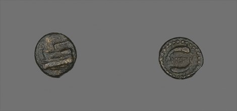 Coin Depicting a Ship’s Prow, after 307/243 BC, Greek, Greece, Bronze, Diam. 1.5 cm, 2.59 g