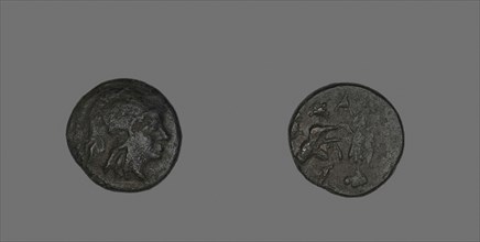 Coin Depicting the Goddess Athena, 277/239 BC or 229/220 BC, Greek, Greece, Bronze, Diam. 1.9 cm, 5
