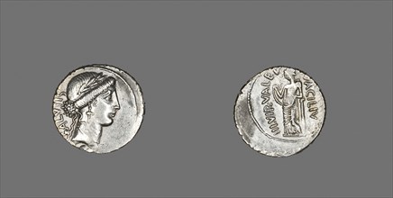 Denarius (Coin) Depicting Salutis (Health), 49 BC, Roman, minted in Rome, Acilia, Silver, Diam. 1.9