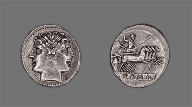 Didrachm (Coin) Depicting the Dioscuri (Castor and Pollux), 225/214 BC, issued by the Roman