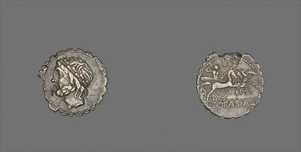 Denarius Serratus (Coin) Depicting the God Saturn, 106 BC, Roman, minted in Rome, Italy, Silver,