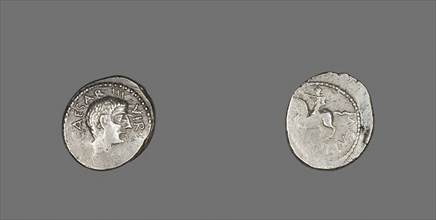 Denarius (Coin) Portraying Octavian, 41 BC, Roman, Roman Empire, Silver, Diam. 1.9 cm, 3.95 g