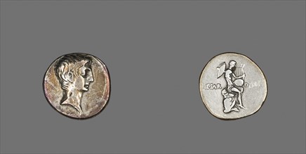 Denarius (Coin) Portraying Octavian, 32/29 BC, Roman, Italy, Silver, Diam. 1.8 cm, 3.92 g