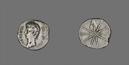 Denarius (Coin) Portraying Emperor Augustus, 19/18 BC, Roman, minted in Spain, Italy, Silver, Diam.