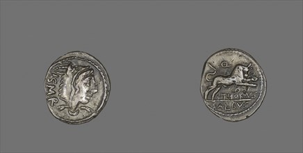 Denarius (Coin) Depicting the Goddess Juno Sospita, 105 BC, Roman, minted in Rome, Italy, Silver,