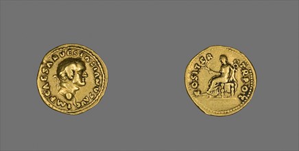 Aureus (Coin) Portraying Emperor Vespasian, AD 70, Roman, minted in Rome, Roman Empire, Gold, Diam.