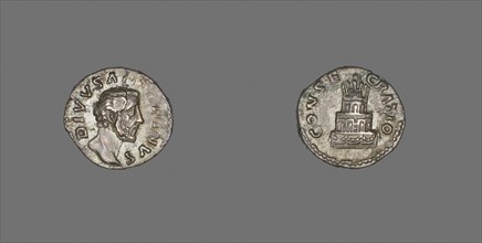 Denarius (Coin) Portraying Emperor Antoninus Pius, AD 176/180, struck by Marcus Aurelius, Roman,