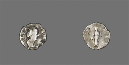 Denarius (Coin) Portraying Empress Faustina the Elder, AD 141, Roman, Milan, Silver, Diam. 1.8 cm,