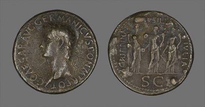 Sestertius (Coin) Portraying Emperor Gaius (Caligula), AD 37/38, Roman, minted in Rome, Rome,