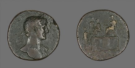 Coin Portraying Emperor Hadrian, AD 118, Roman, Roman Empire, Bronze, Diam. 3.1 cm, 22.42 g