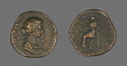 Coin Portraying Empress Lucilla, AD 164/169, Roman, Roman Empire, Bronze, Diam. 3.2 cm, 21.22 g