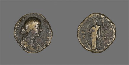 Coin Portraying Empress Faustina the Younger, AD 161/176, Roman, Roman Empire, Bronze, Diam. 2.5
