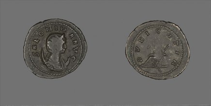 Coin Portraying Empress Salonina, AD 256, Roman, Roman Empire, Bronze, Diam. 2.5 cm, 4.63 g
