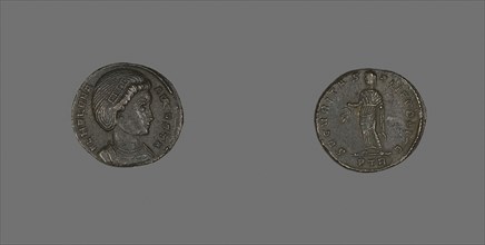 Coin Portraying Empress Helena, AD 305/306, Roman, Roman Empire, Bronze, Diam. 1.9 cm, 2.99 g