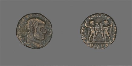 Coin Portraying Emperor Maxentius, AD 306/312, Roman, Roman Empire, Bronze, Diam. 2.2 cm, 5.31 g