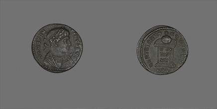 Coin Portraying Emperor Constantine I, AD 307/337, Roman, Roman Empire, Bronze, Diam. 1.9 cm, 3.76
