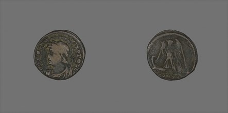 Coin Portraying Emperor Constantine I, about AD 330, Roman, Roman Empire, Bronze, Diam. 1.9 cm, 2