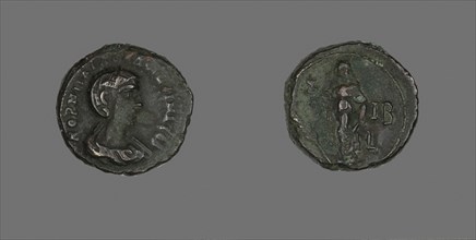 Tetradrachm (Coin) Portraying Empress Salonina, about AD 265, Roman, Roman Empire, Billon, Diam. 2