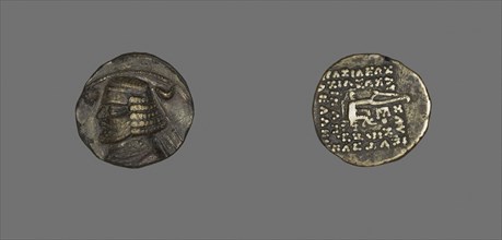 Drachm (Coin) Portraying King Orodes I, 57/37 BC, Persian, Parthia, Khorasan, Silver, Diam. 1.9 cm,