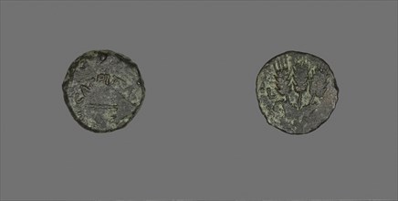 Coin Depicting a Parasol, AD 42/43, issued by Herod Agrippa I (AD 37–44), Roman, Palestine, Israel,