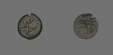Coin Depicting Shields and Spears, AD 54, Procurator: Antonius Felix (reign of Claudius), Roman,