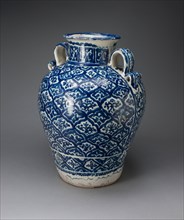 Vase, 1700/50, Talavera poblana, Puebla, Mexico, Puebla state, Tin-glazed earthenware, H. 55 cm (21