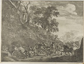Attack on a Convoy, n.d., Cornelis Visscher (Dutch, c. 1629-1658), after Pieter van Laer