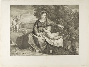 Madonna and Child, n.d., Cornelis Visscher (Dutch, c. 1629-1658), after Titian (Italian, c.