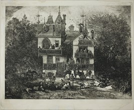 Departure for the Hunt, 1869, Rodolphe Bresdin, French, 1825-1885, France, Etching on ivory wove