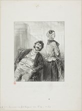 Husbands Always Make Me Laugh: Come, Mme. Rabat-joie, shut up, 1853, Paul Gavarni, French,
