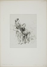 Untitled (Two Basque Girls), n.d., Paul Gavarni, French, 1804-1866, France, Lithograph in black on