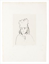 Berthe Morisot in Silhouette, 1872–74, printed 1884, Édouard Manet, French, 1832-1883, France,