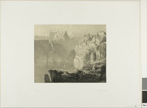 Vier Waldstaettersee, n.d., Alexandre Calame, Swiss, 1810-1864, Switzerland, Lithograph on paper,