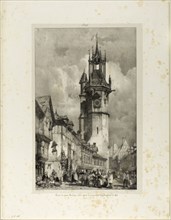 Tour du Gros Horloge, n.d., Richard Parkes Bonington, English, 1802-1828, England, 336 × 211 mm