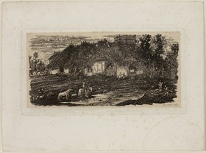 Farmyard, from Revue Fantaisiste, 1861, Rodolphe Bresdin, French, 1825-1885, France, Etching on