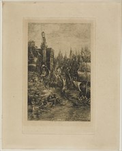 My Dream, 1883, Rodolphe Bresdin, French, 1825-1885, France, Etching on paper, 183 × 119 mm