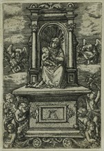‘The Beautiful Virgin of Regensburg’ with the Child on a Throne, Surrounded by Angels with Musical