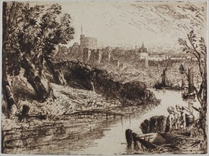 Windsor, 1878, Francis Seymour Haden, English, 1818-1910, England, Etching on ivory wove paper, 330