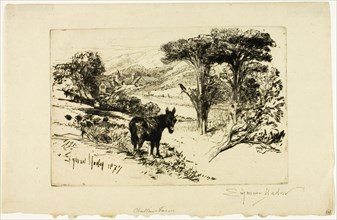 Challow Farm, c. 1877, Francis Seymour Haden, English, 1818-1910, England, Drypoint on copper