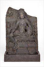 Goddess Hariti Seated Holding a Child, Pala period, 10th/11th century, India, Bihar, Bihar, Black