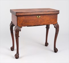 Harlequin Table, c. 1775, China, for Export Market, China, Rosewood or padouk, brass mounts, 75.6 ×