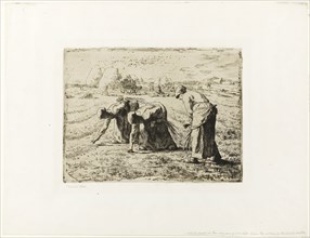 Peasant with a Wheelbarrow, 1855, Jean François Millet (French, 1814-1875), printed by Auguste