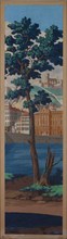 Panel: The Views of Lyon, First edition, 1821, France, Paris, France, Block-printed, color on
