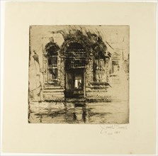 Doorway, Venice, 1884, Joseph Pennell, American, 1857-1926, United States, Etching on ivory paper,