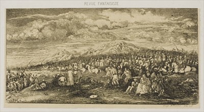 The Roman Army, from Revue Fantaisiste, 1856, Rodolphe Bresdin, French, 1825-1885, France, Etching